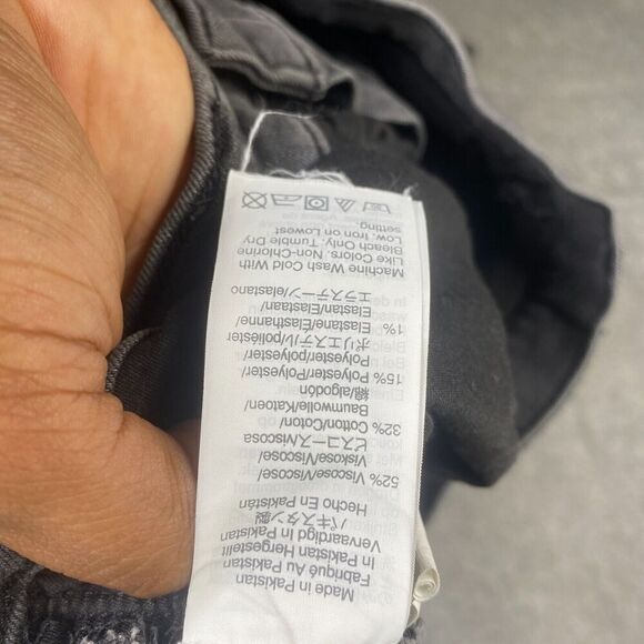 MadeWell 10' HIGH-RISE Skinny Jeans 27 Gray Faded Raw Hem - Picture 8 of 14